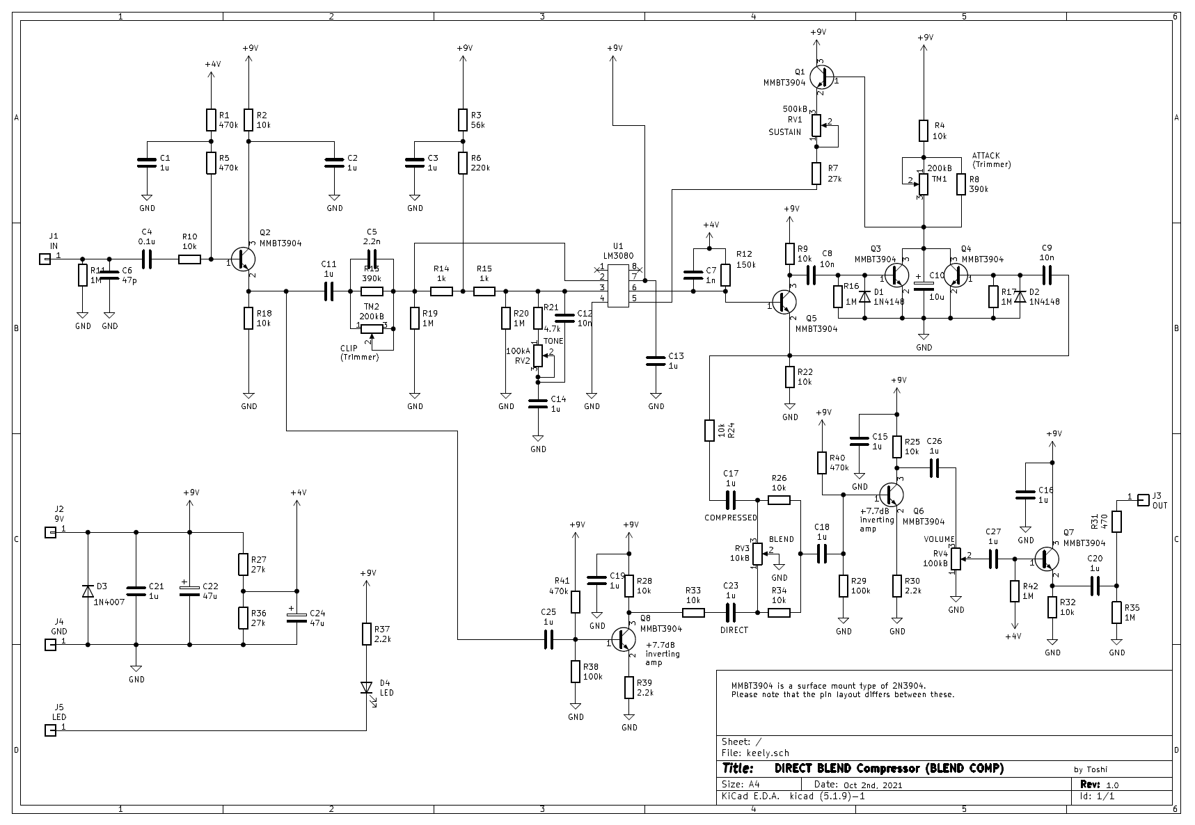 Direct blend compressor schematic