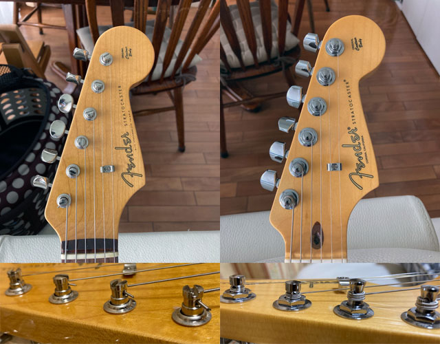 Fender Stratocaster USA Japan head comparison