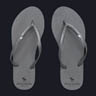 AoN LbY T_ metallic rubber flip flops