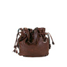 bL[ uh W[Y Leather Drawstring Bag