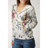 bL[ uh W[Y Embroidered Koi Fish and Cherry Blossom Hoodie