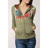 bL[ uh W[Y Embroidered and Applique Hoodie